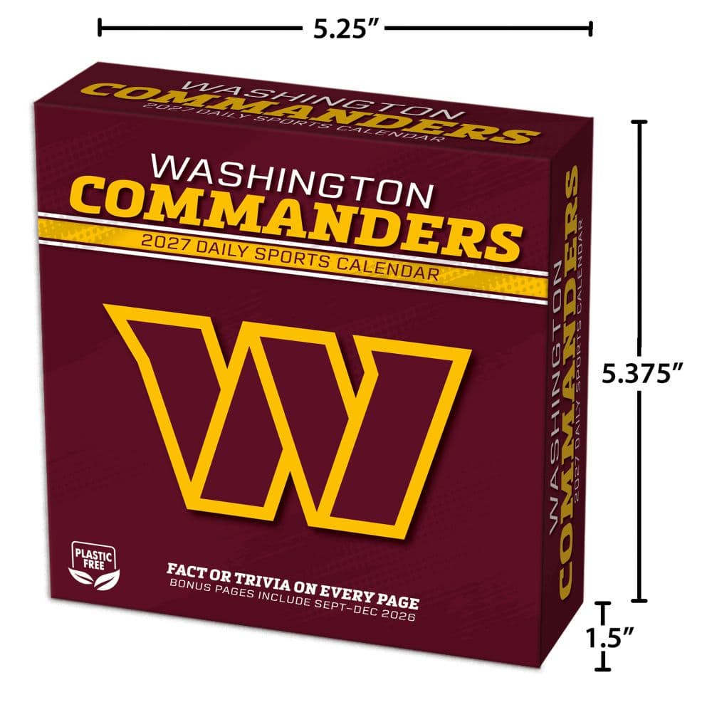 NFL Washington Commanders 2027 Desk Calendar Fifth Alternate Image