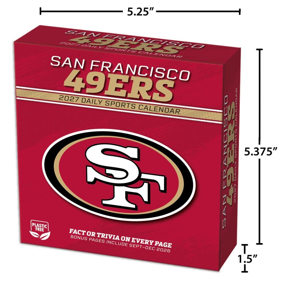 NFL San Francisco 49ers 2027 Desk Calendar Fifth Alternate Image