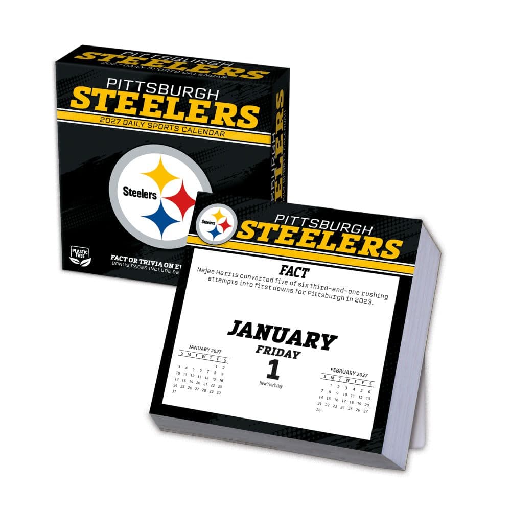 NFL Pittsburgh Steelers 2027 Desk Calendar Main Product Image