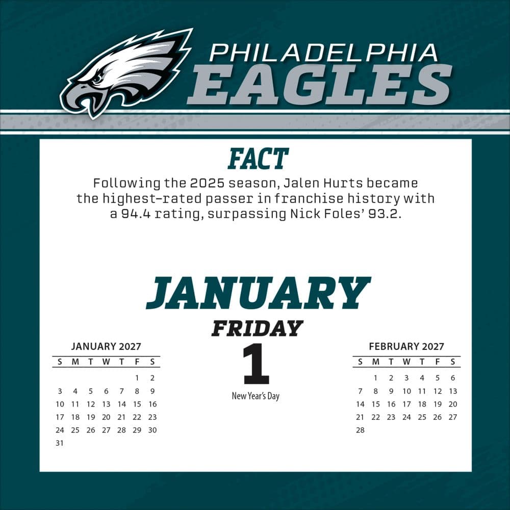 NFL Philadelphia Eagles 2027 Desk Calendar Second Alternate Image
