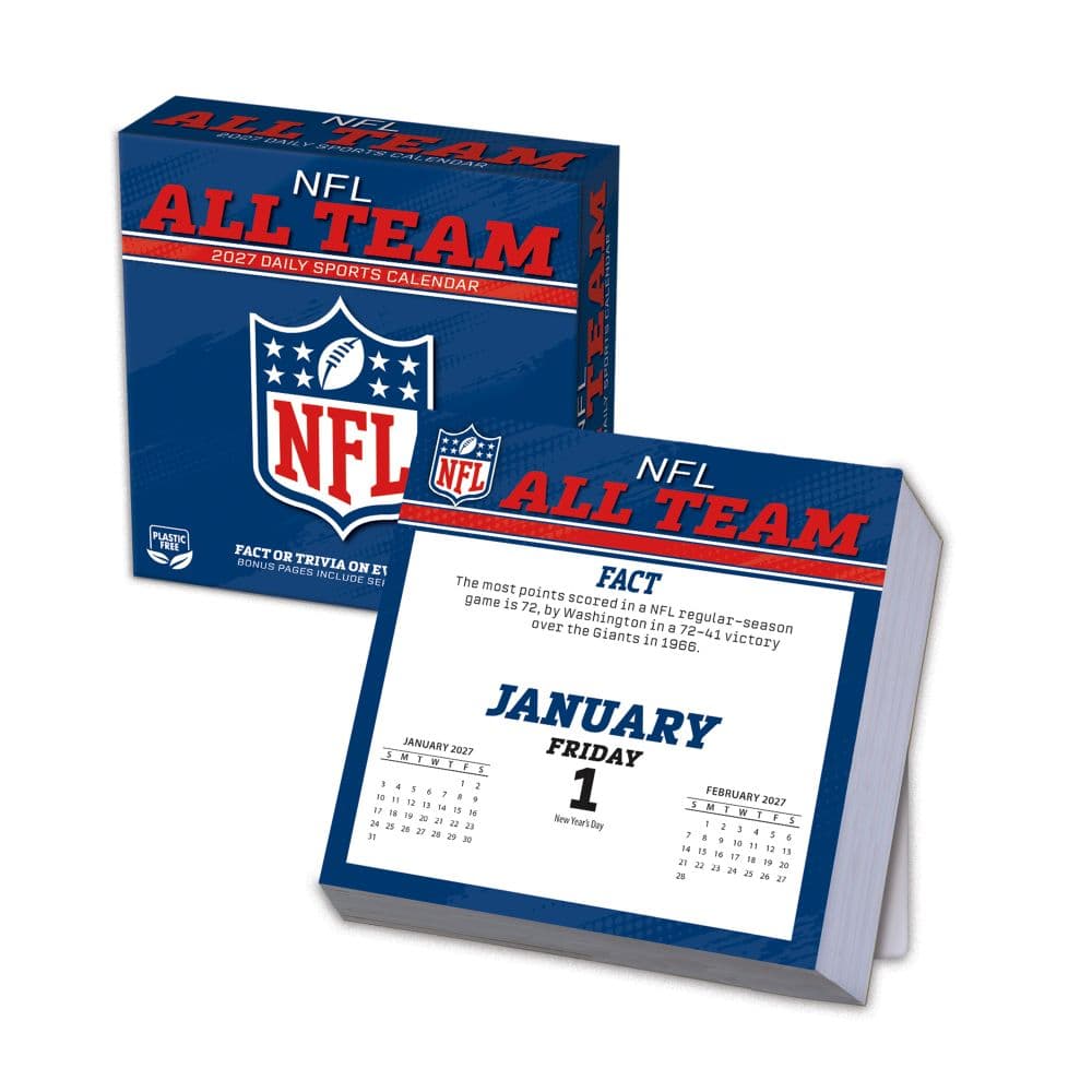 NFL All Team 2027 Desk Calendar Main Product Image