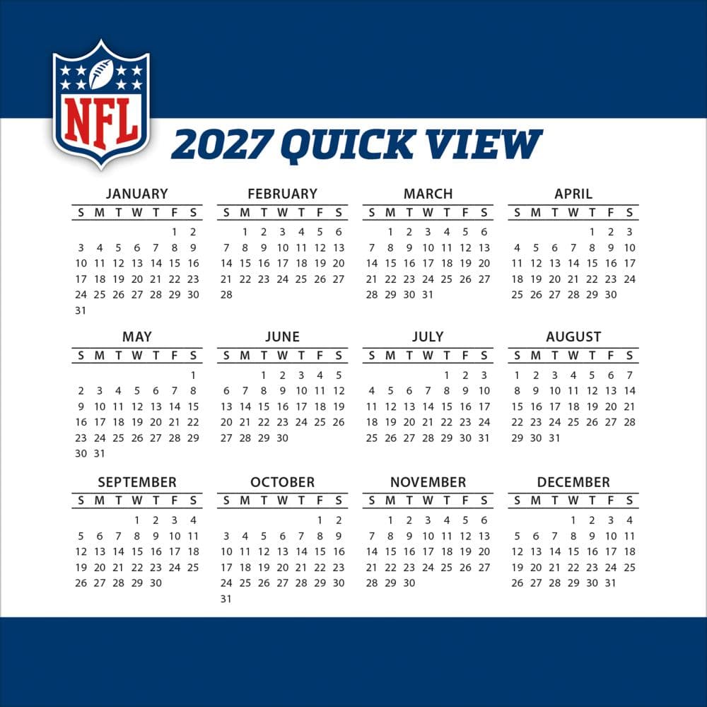 NFL All Team 2027 Desk Calendar Fourth Alternate Image