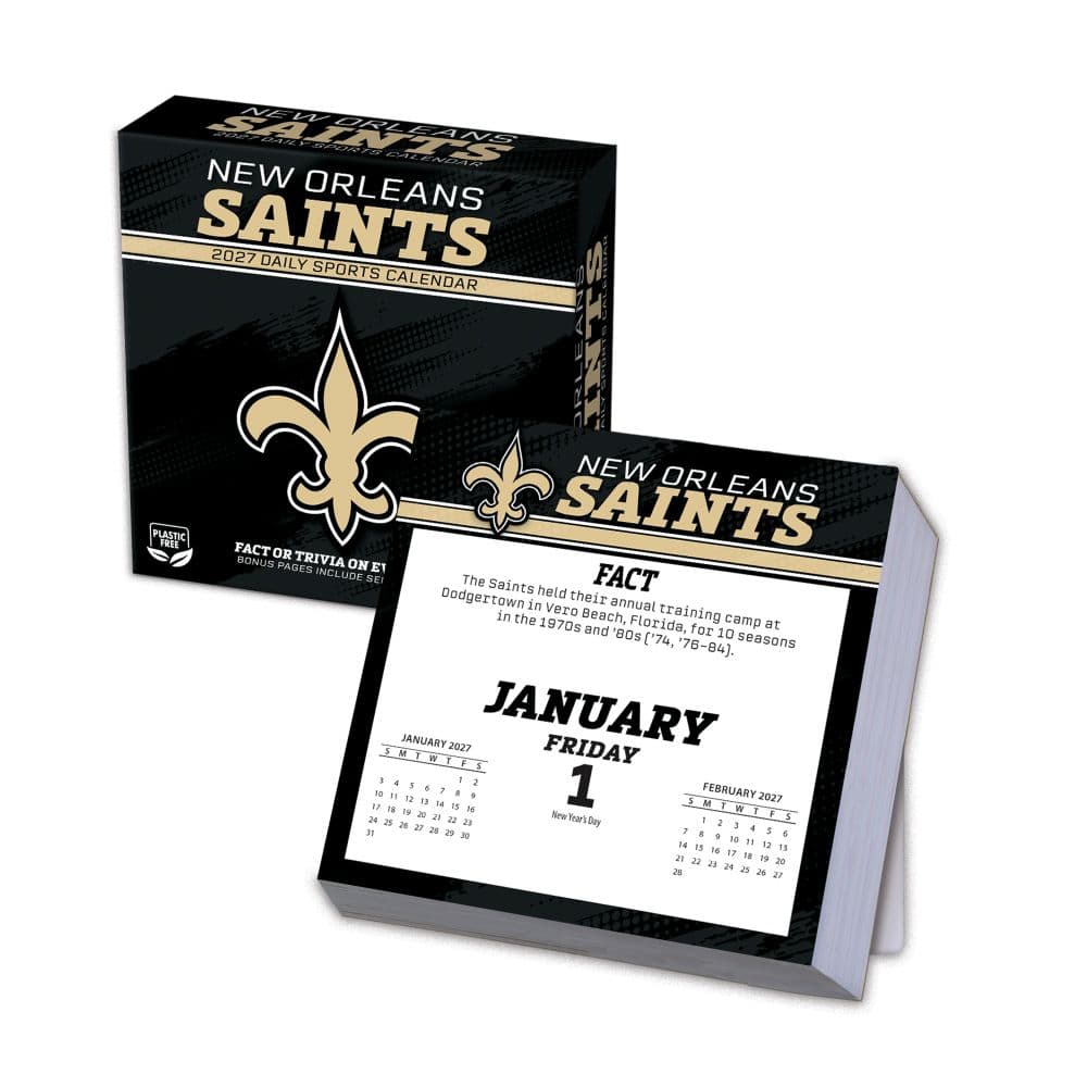 image NFL New Orleans Saints 2027 Desk Calendar Main Product Image