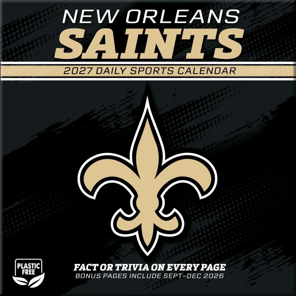 NFL New Orleans Saints 2027 Desk Calendar First Alternate Image
