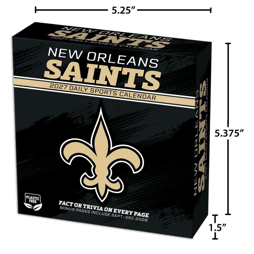 NFL New Orleans Saints 2027 Desk Calendar Fifth Alternate Image