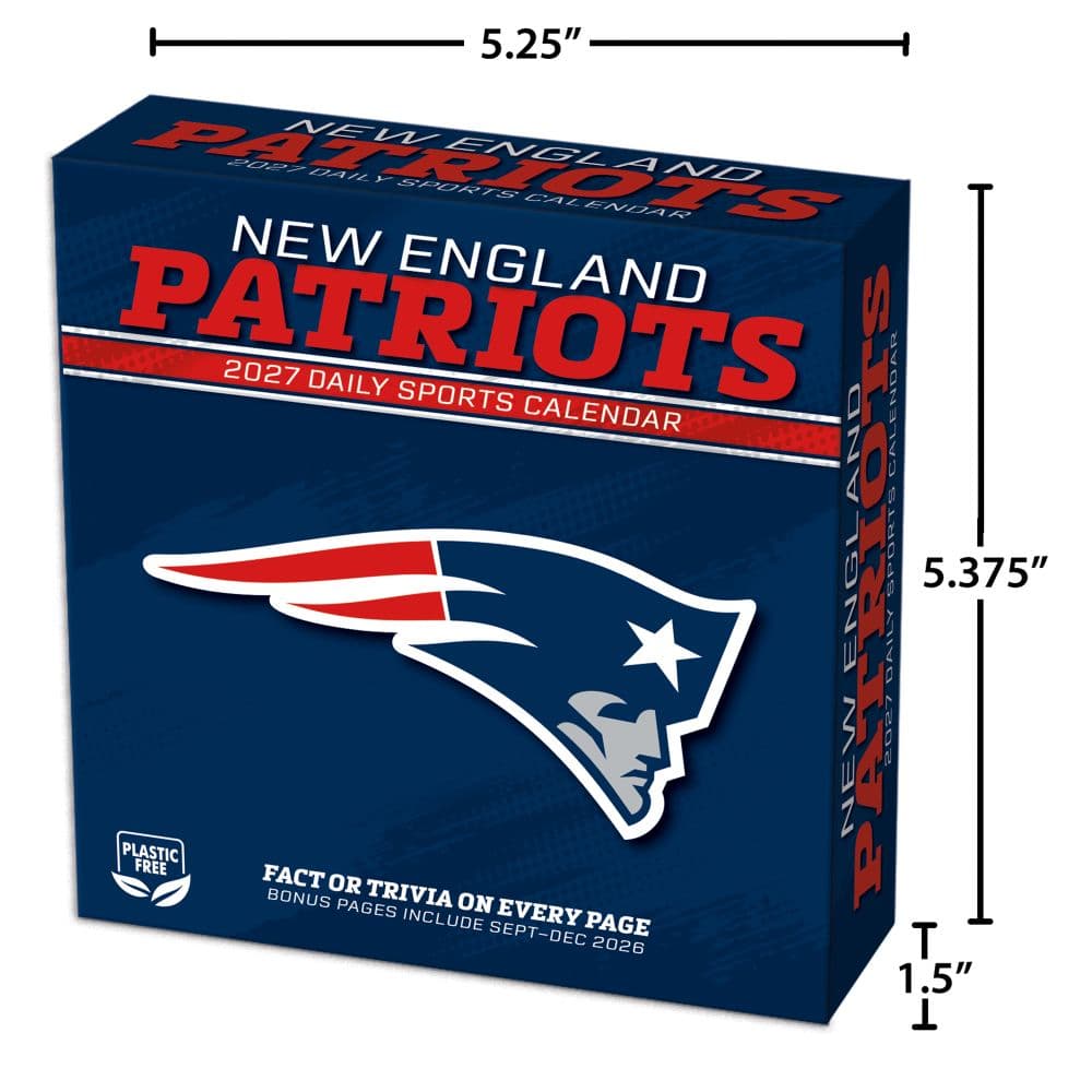 NFL New England Patriots 2027 Desk Calendar Fifth Alternate Image