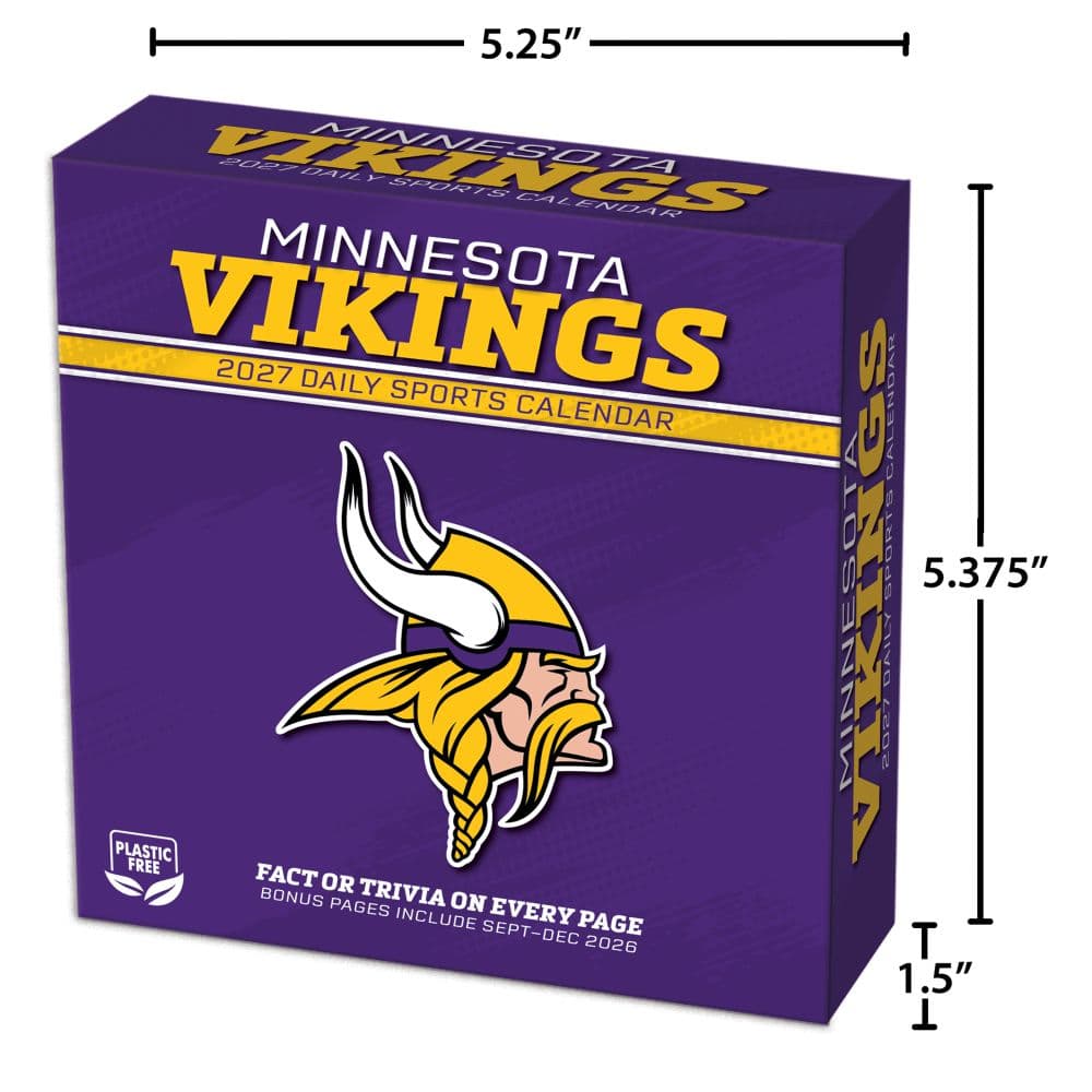NFL Minnesota Vikings 2027 Desk Calendar Fifth Alternate Image