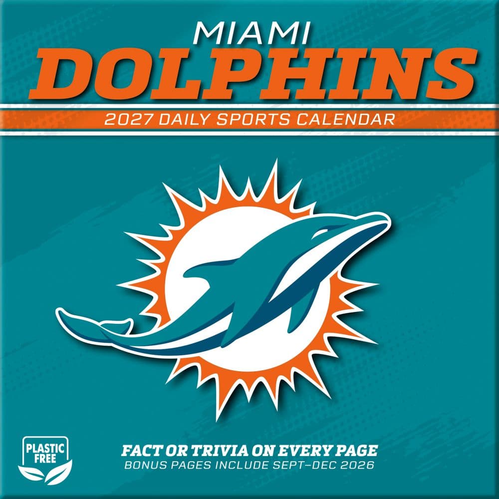 NFL Miami Dolphins 2027 Desk Calendar First Alternate Image