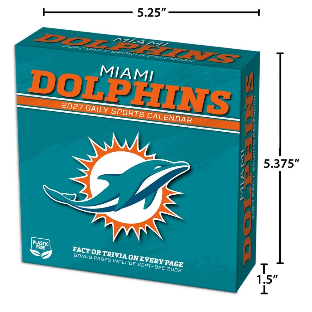 NFL Miami Dolphins 2027 Desk Calendar Fifth Alternate Image