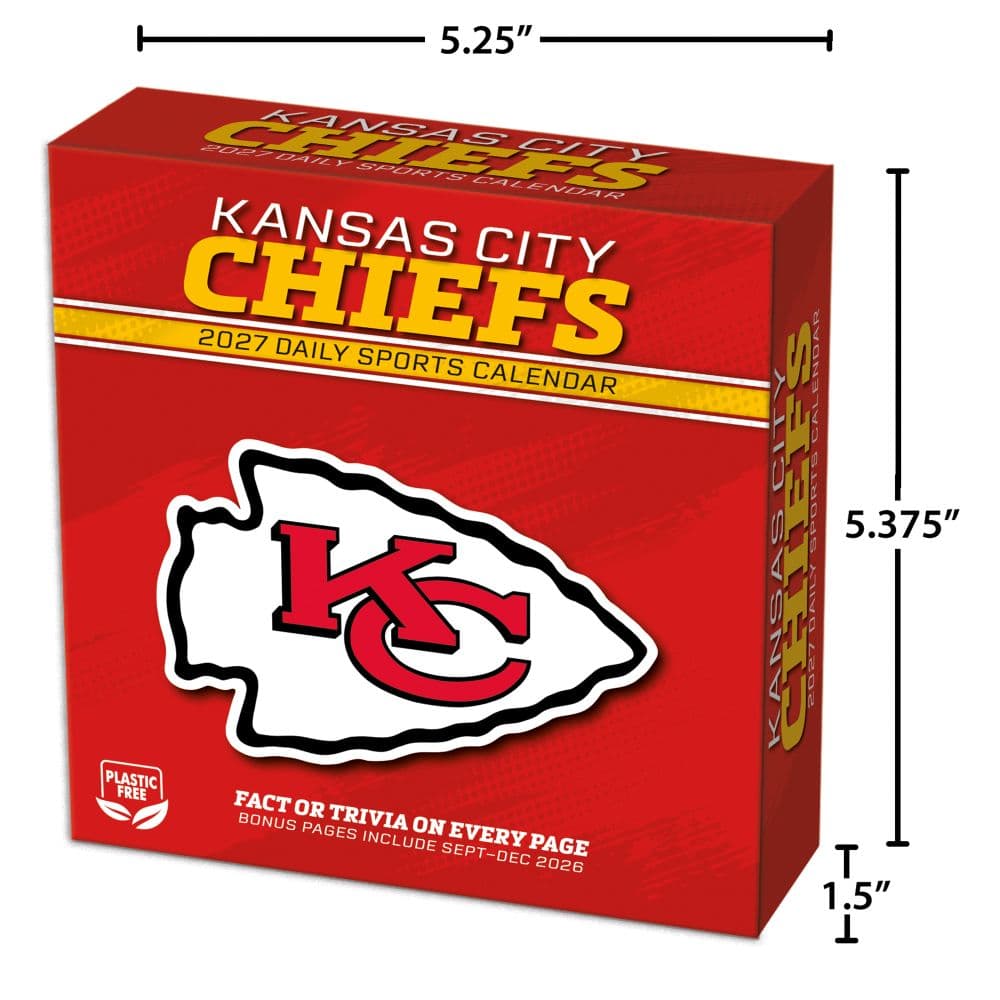NFL Kansas City Chiefs 2027 Desk Calendar Fifth Alternate Image