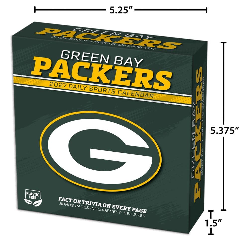 NFL Green Bay Packers 2027 Desk Calendar Fifth Alternate Image