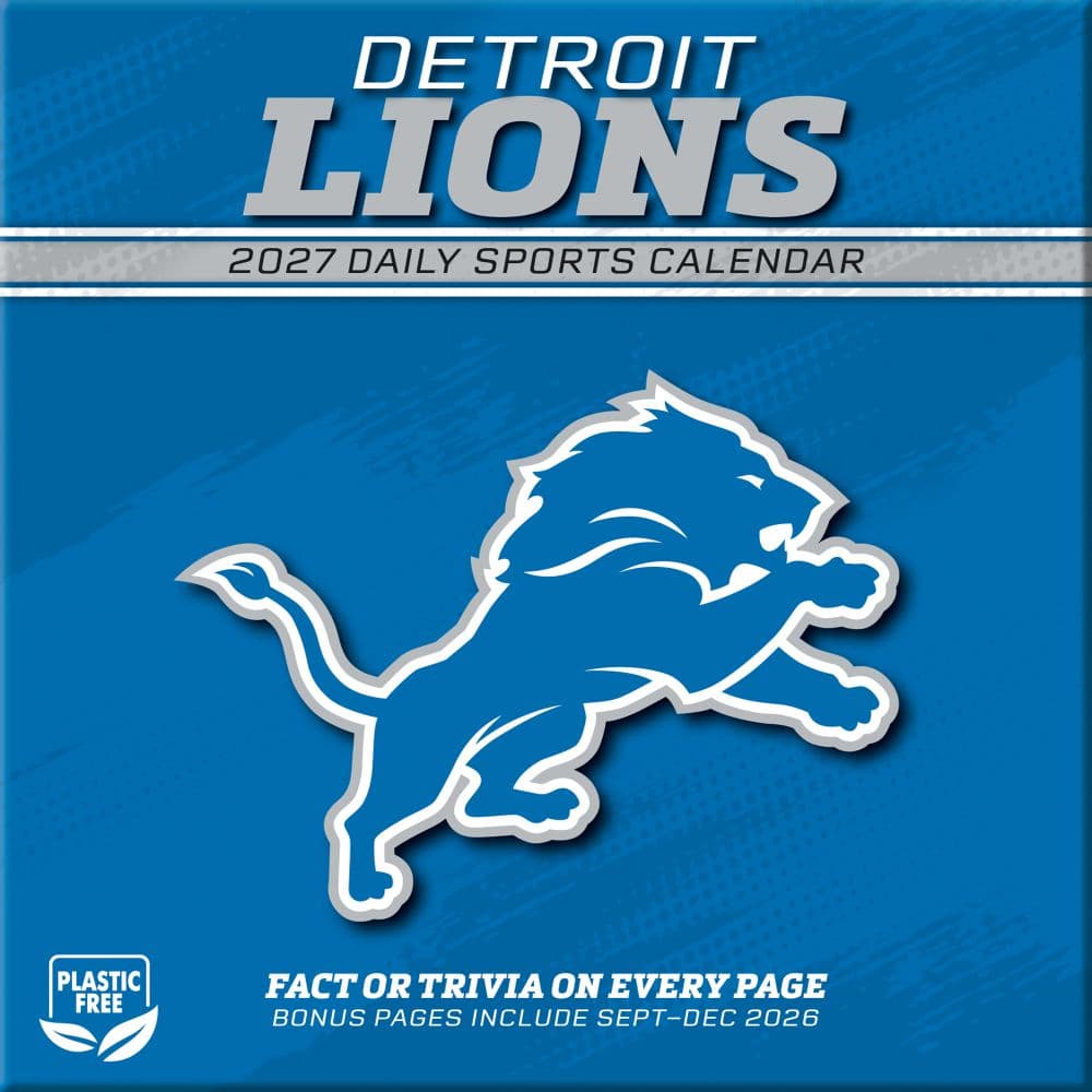 NFL Detroit Lions 2027 Desk Calendar First Alternate Image