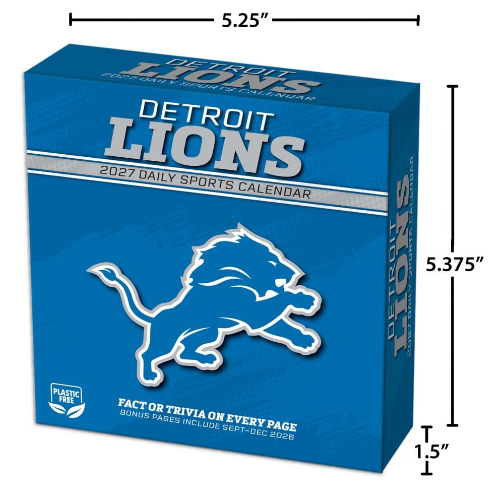 NFL Detroit Lions 2027 Desk Calendar Fifth Alternate Image