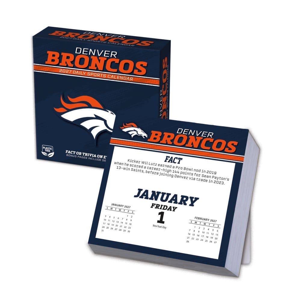 NFL Denver Broncos 2027 Desk Calendar Main Product Image