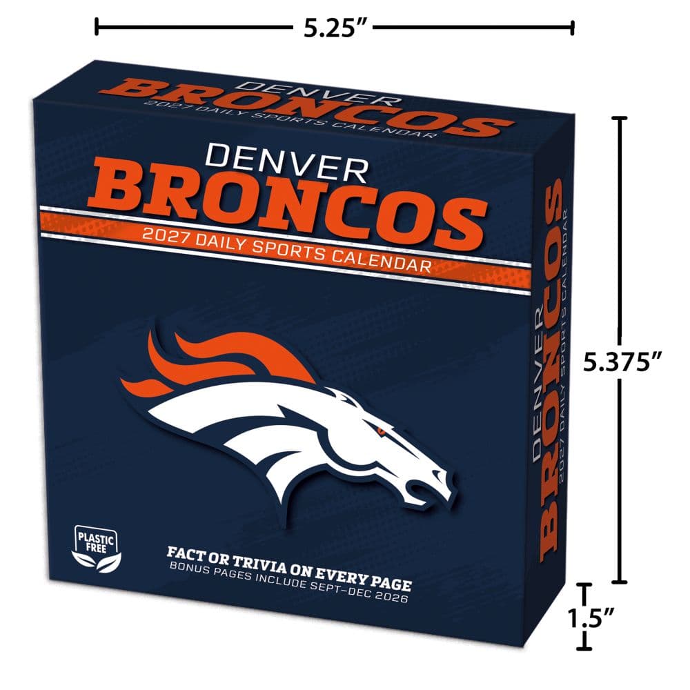 NFL Denver Broncos 2027 Desk Calendar Fifth Alternate Image