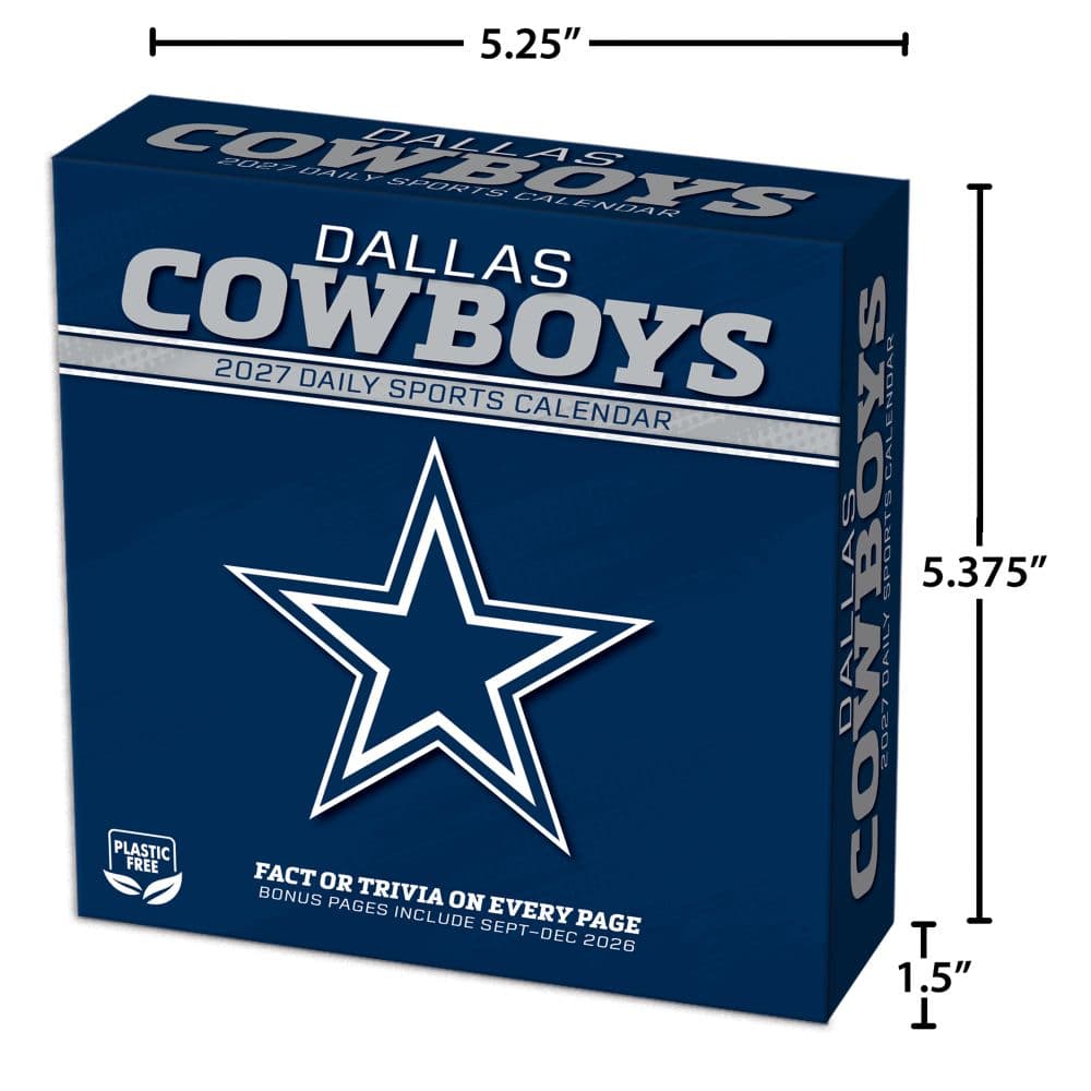NFL Dallas Cowboys 2027 Desk Calendar Fifth Alternate Image