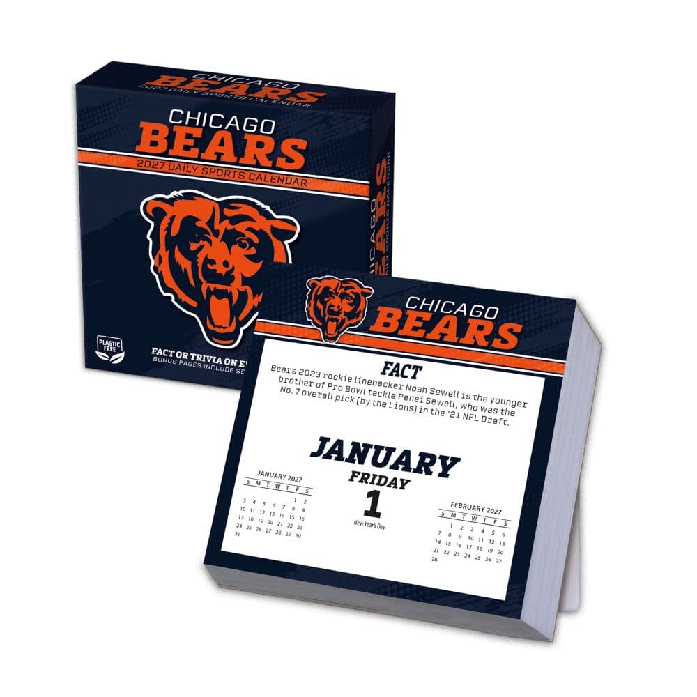 NFL Chicago Bears 2027 Desk Calendar Main Product Image