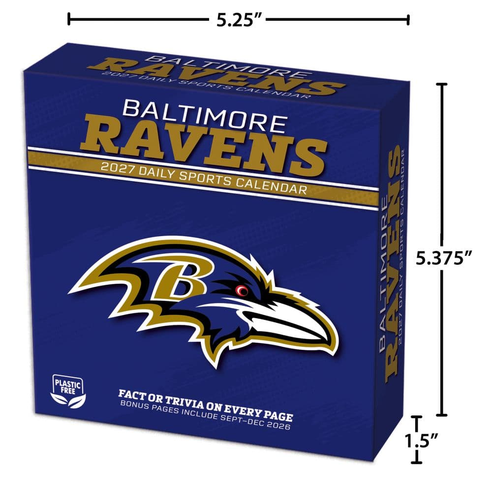NFL Baltimore Ravens 2027 Desk Calendar Fifth Alternate Image