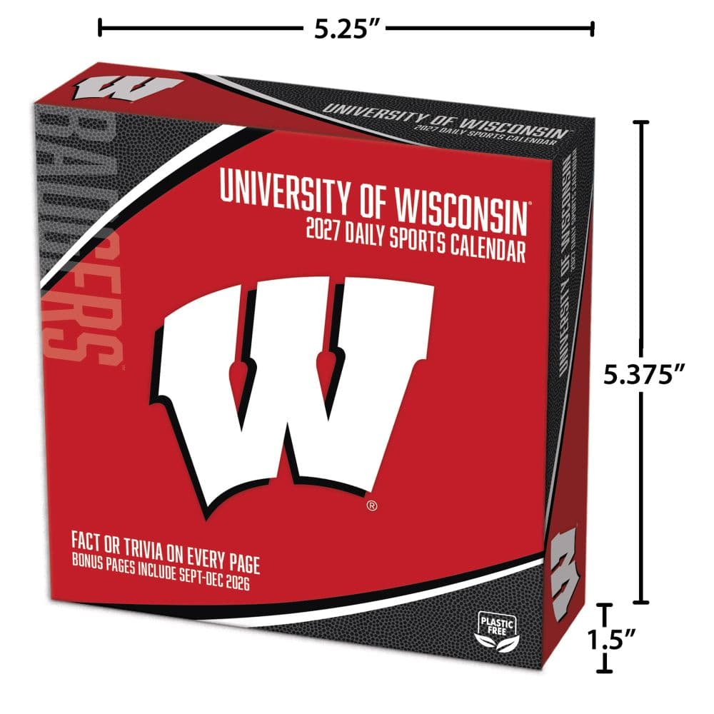 Wisconsin Badgers 2027 Desk Calendar Fifth Alternate Image