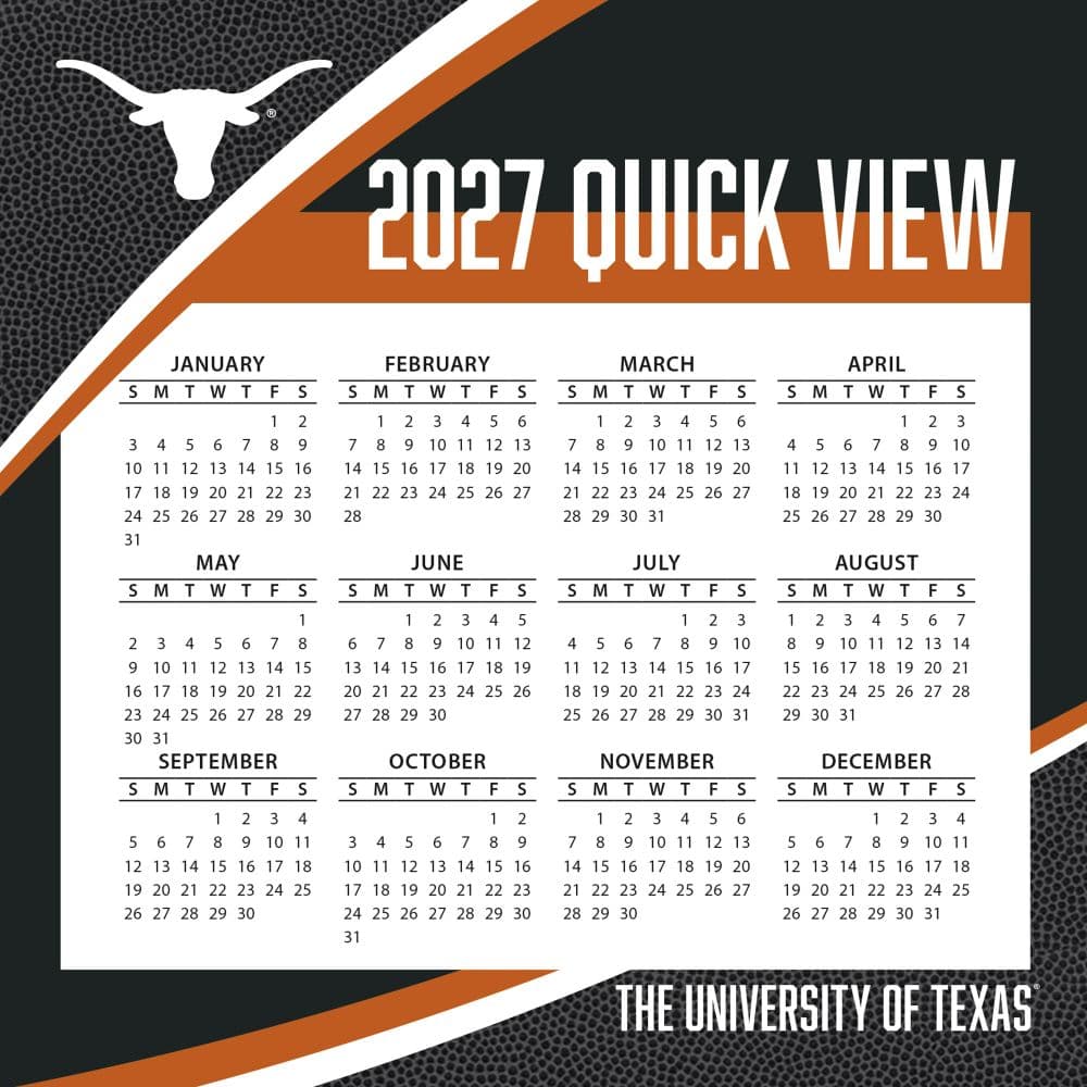 Texas Longhorns 2027 Desk Calendar Fourth Alternate Image