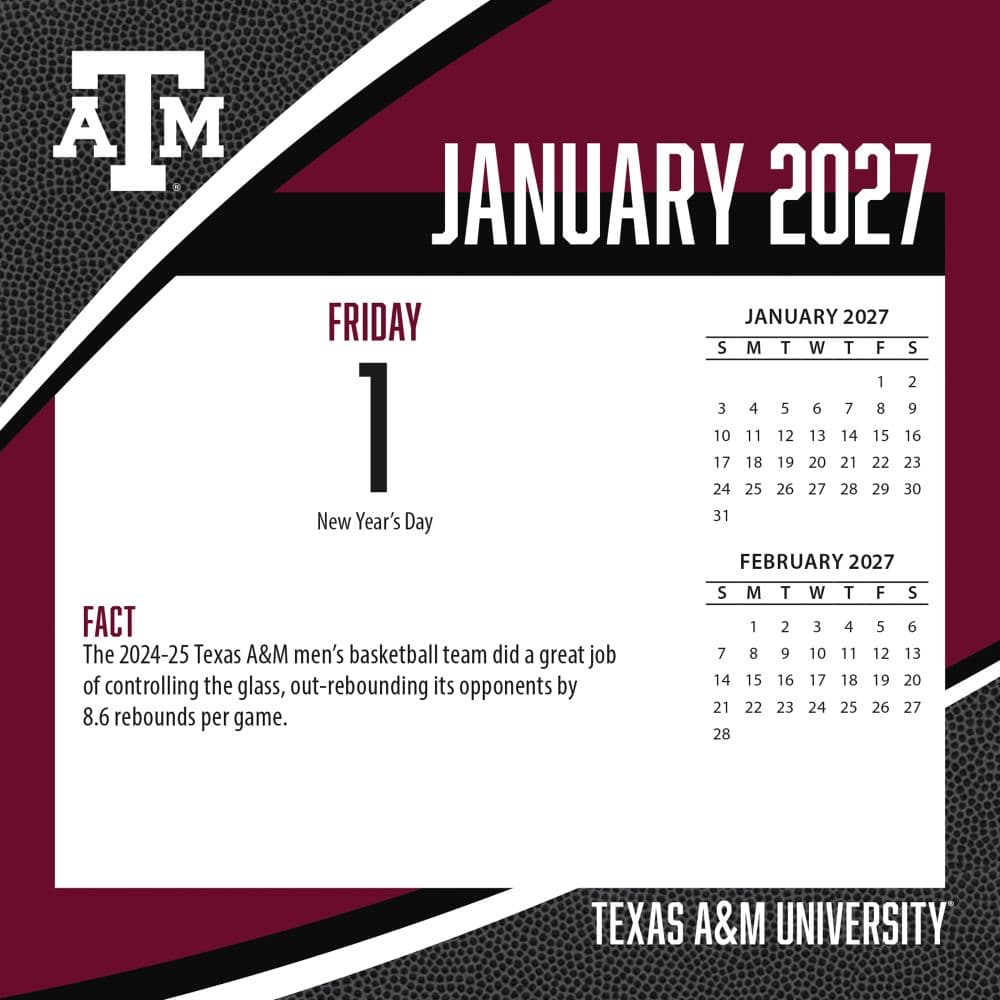Texas Aggies 2027 Desk Calendar Second Alternate Image