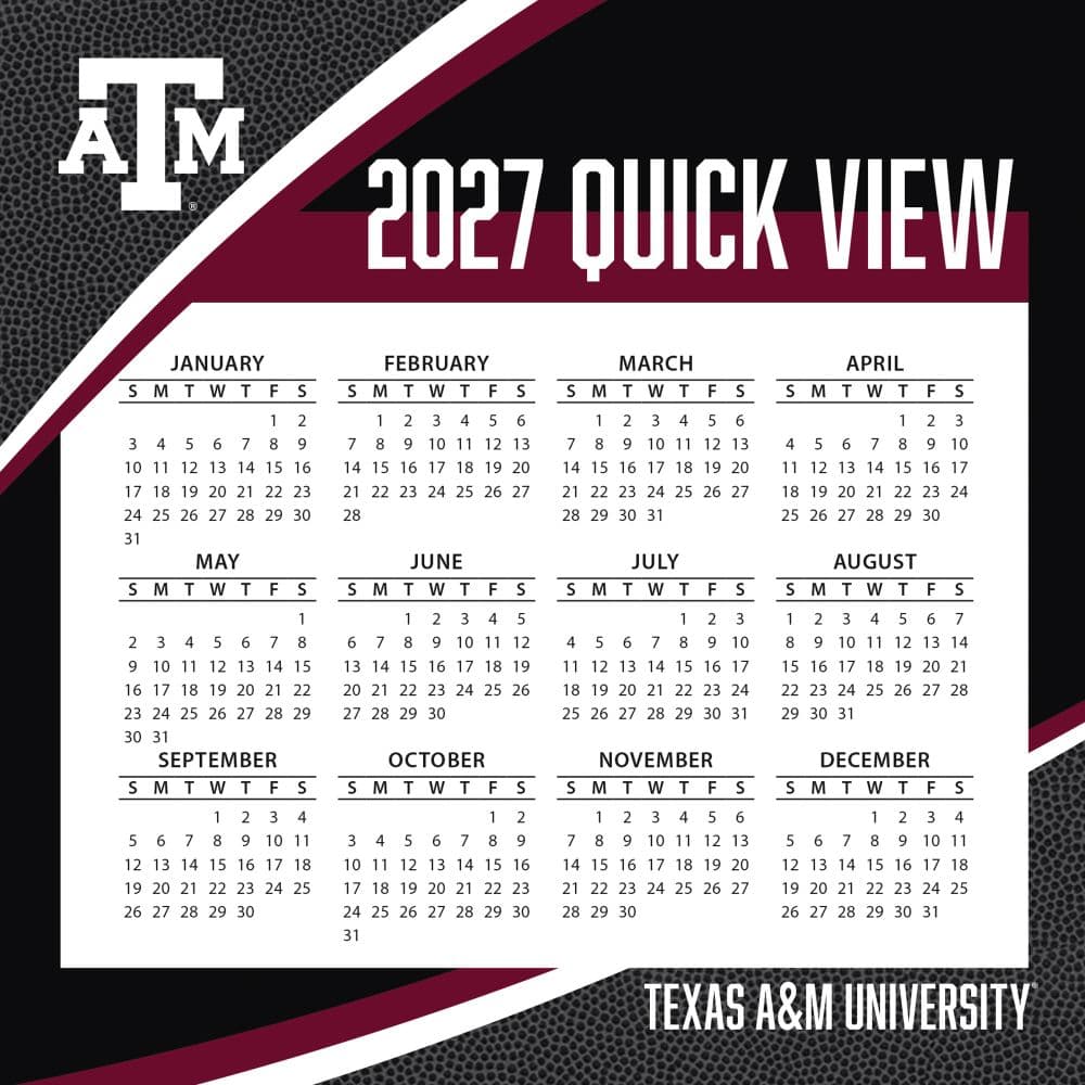 Texas Aggies 2027 Desk Calendar Fourth Alternate Image