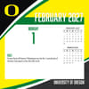 image Oregon Ducks 2027 Desk Calendar Third Alternate Image