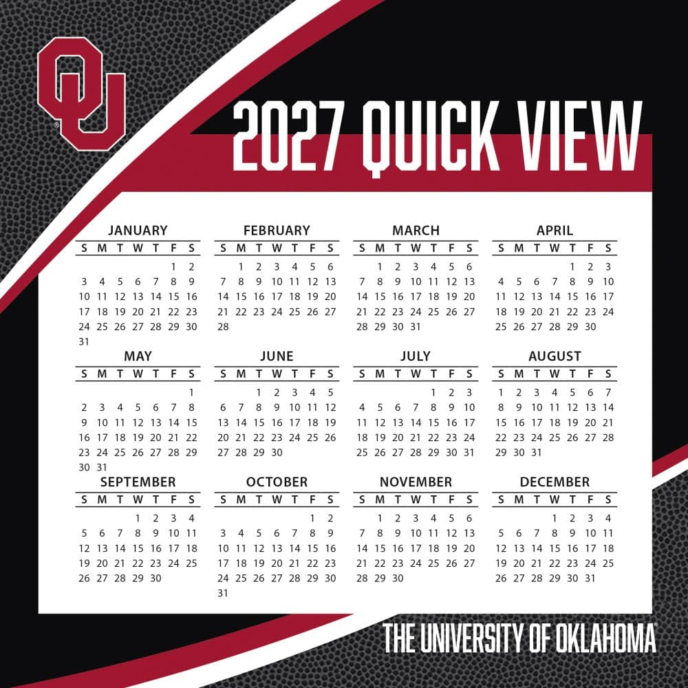 Oklahoma Sooners 2027 Desk Calendar Fourth Alternate Image