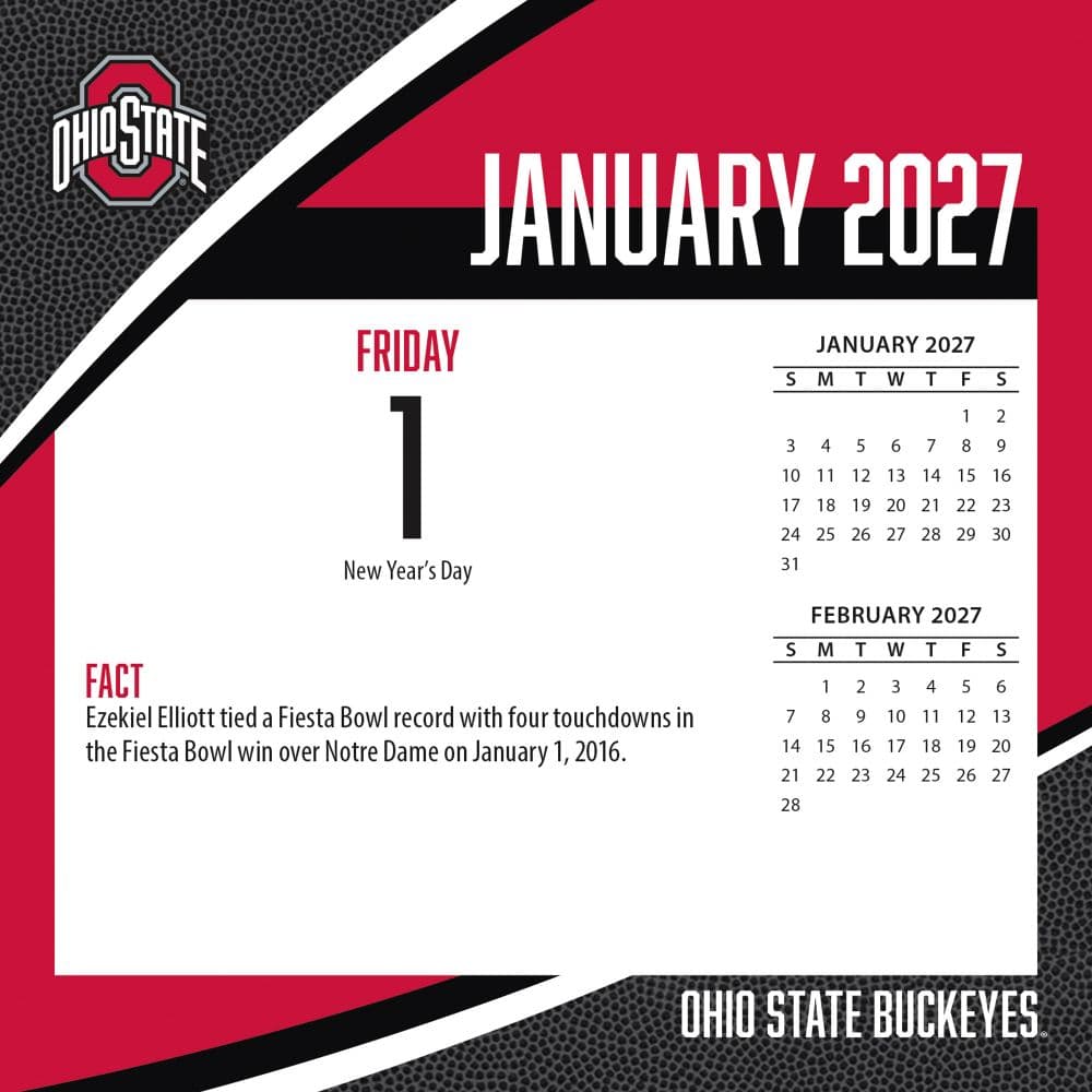 Ohio State Buckeyes 2027 Desk Calendar Second Alternate Image