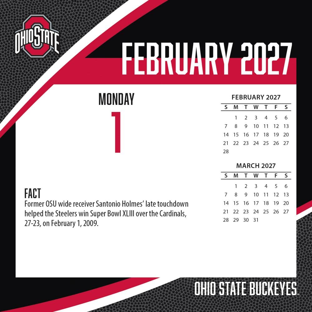 Ohio State Buckeyes 2027 Desk Calendar Third Alternate Image