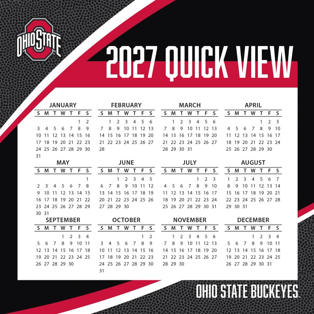 Ohio State Buckeyes 2027 Desk Calendar Fourth Alternate Image