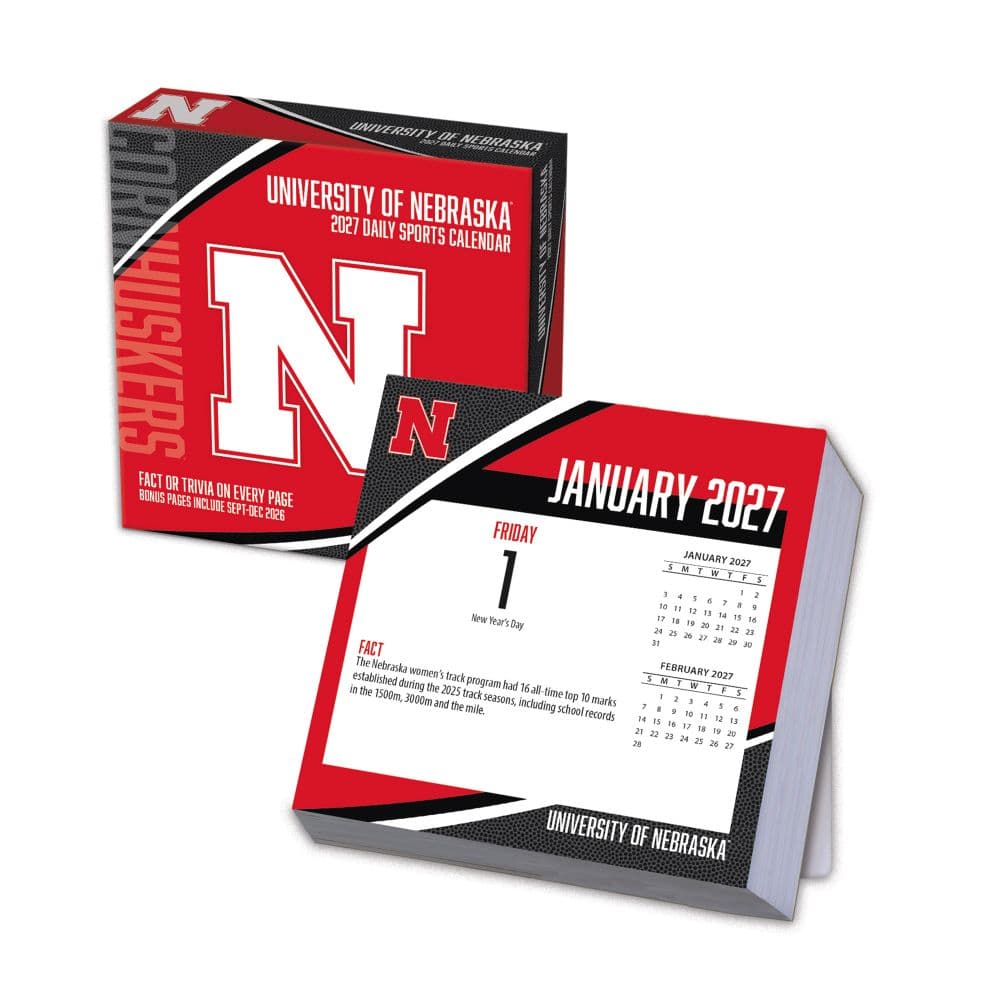 Nebraska Cornhuskers 2027 Desk Calendar Main Product Image