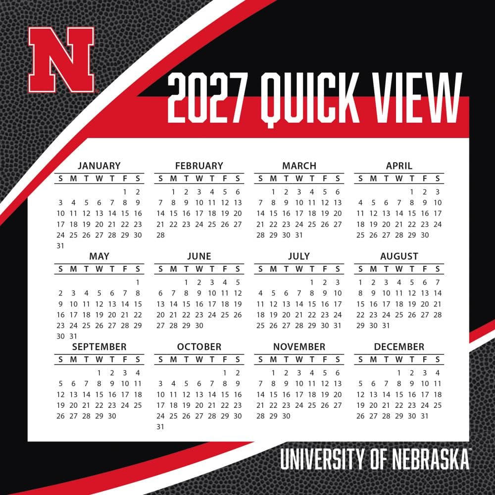 Nebraska Cornhuskers 2027 Desk Calendar Fourth Alternate Image