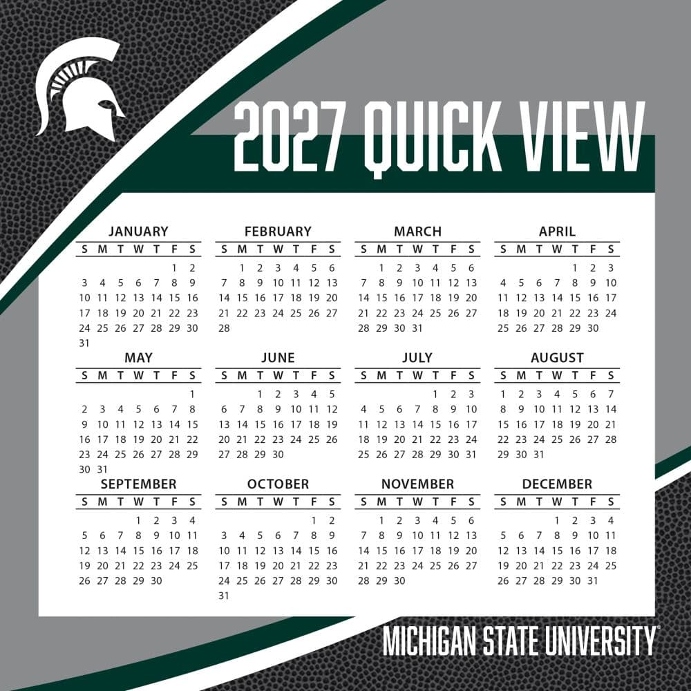 Michigan State Spartans 2027 Desk Calendar Fourth Alternate Image