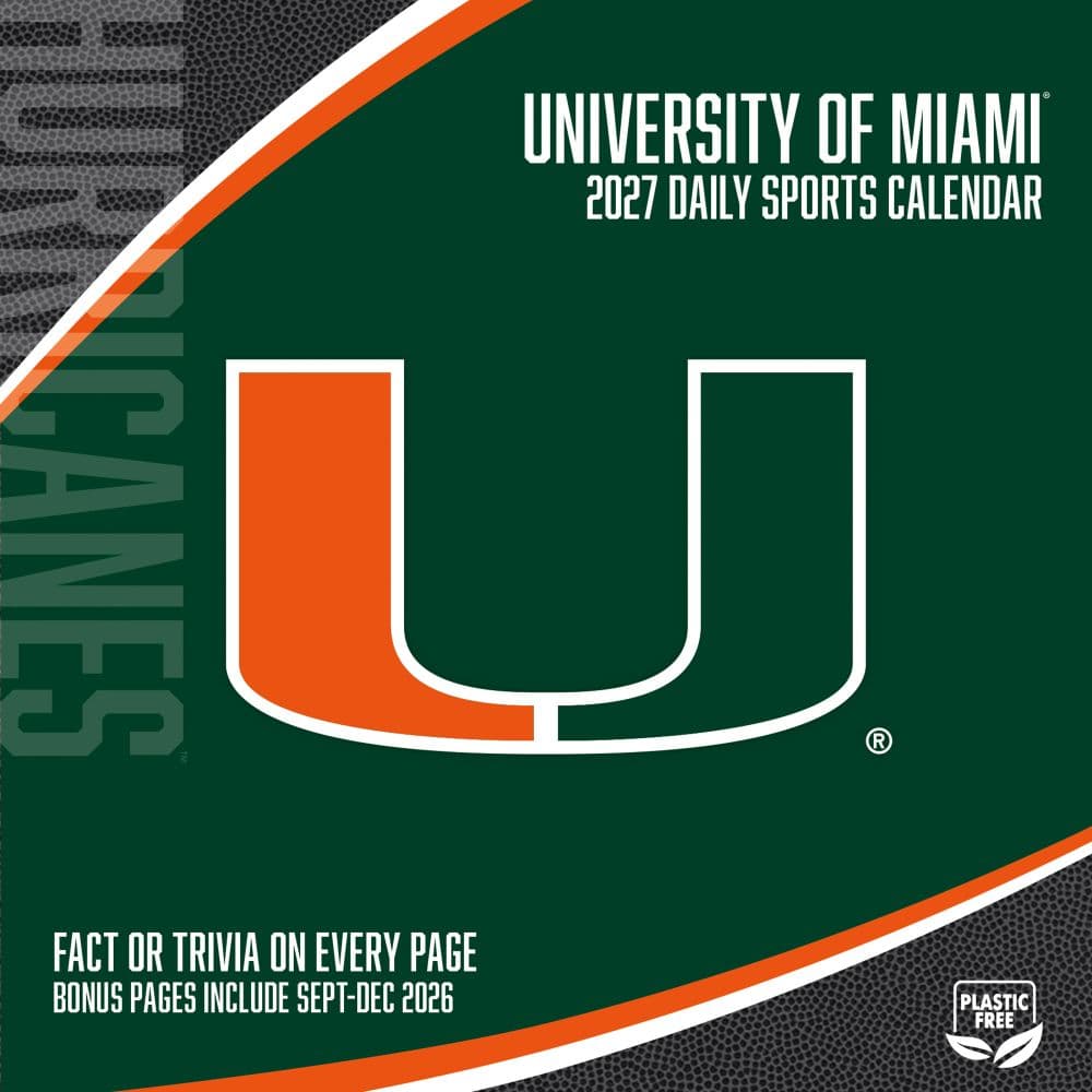 Miami Hurricanes 2027 Desk Calendar First Alternate Image