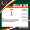 image Miami Hurricanes 2027 Desk Calendar Second Alternate Image