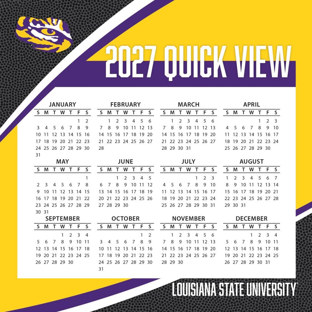 LSU Tigers 2027 Desk Calendar Fourth Alternate Image