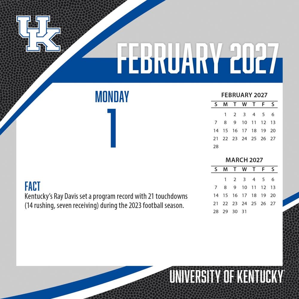 Kentucky Wildcats 2027 Desk Calendar Third Alternate Image