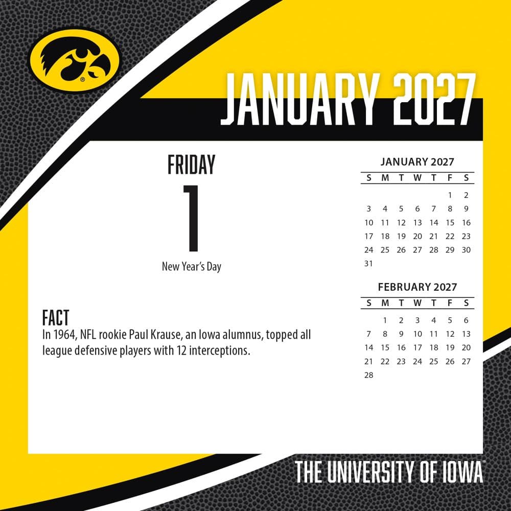 Iowa Hawkeyes 2027 Desk Calendar Second Alternate Image