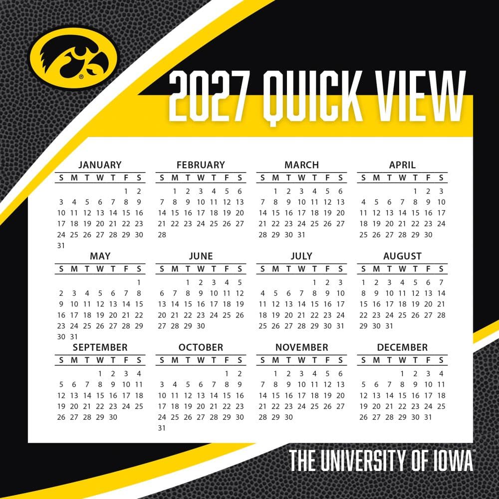 Iowa Hawkeyes 2027 Desk Calendar Fourth Alternate Image