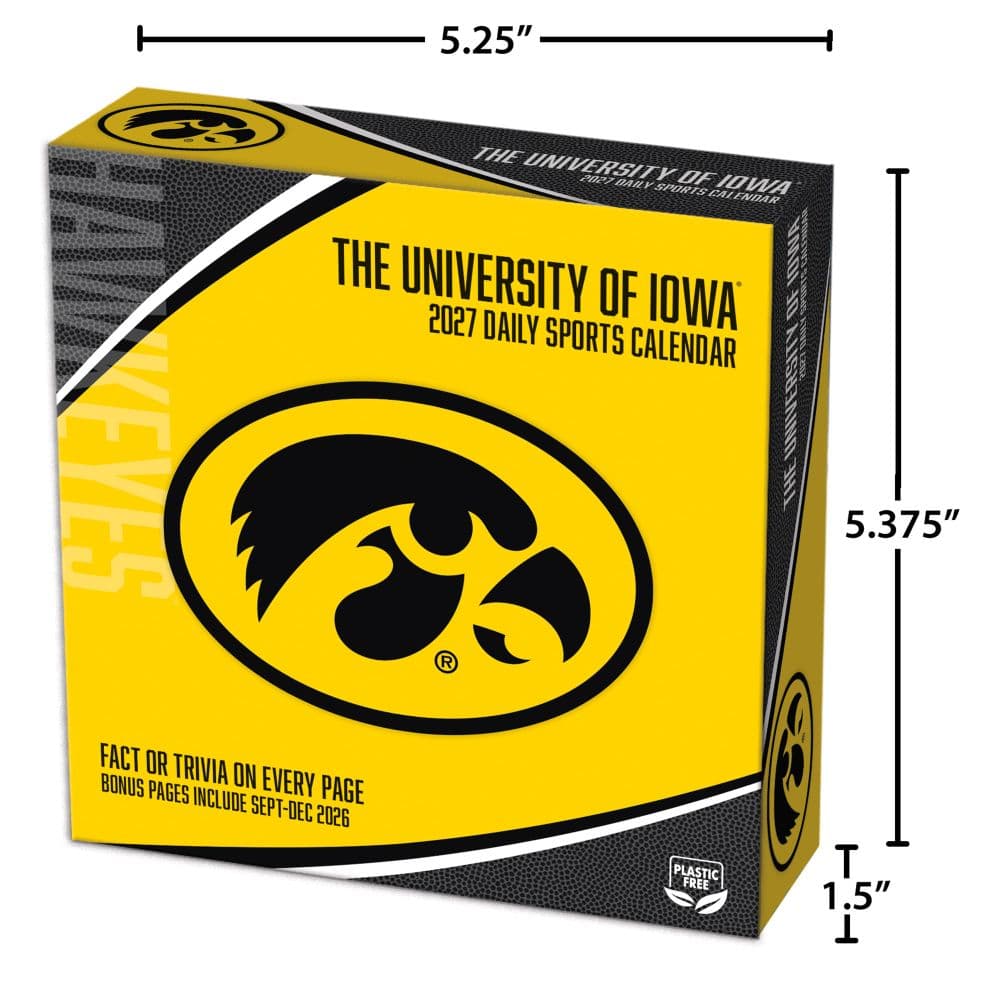 Iowa Hawkeyes 2027 Desk Calendar Fifth Alternate Image