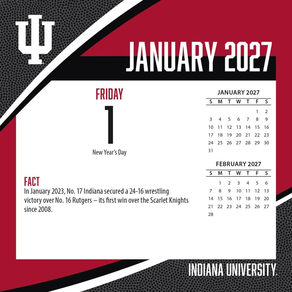 Indiana Hoosiers 2027 Desk Calendar Second Alternate Image