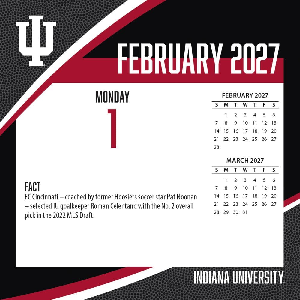 Indiana Hoosiers 2027 Desk Calendar Third Alternate Image