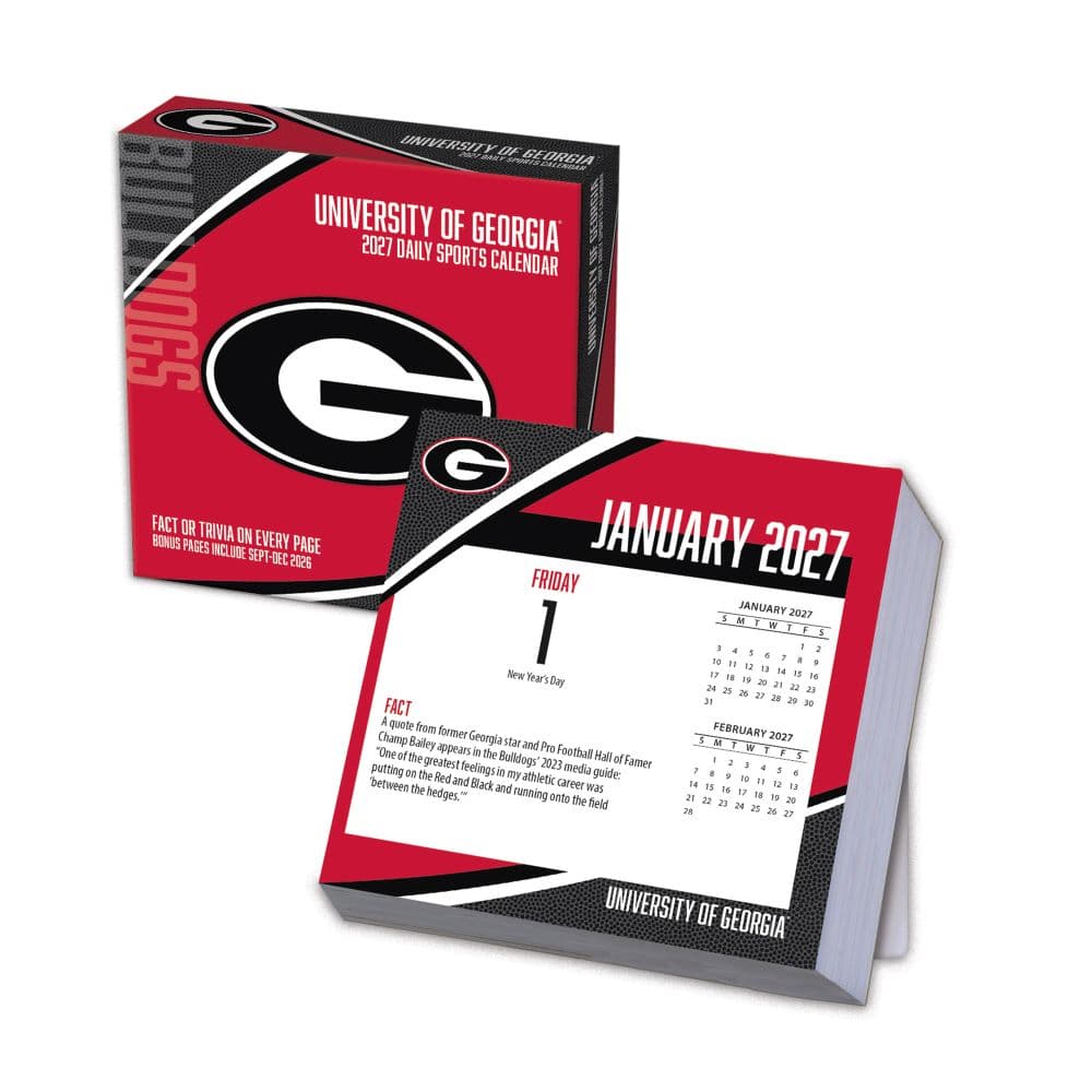 Georgia Bulldogs 2027 Desk Calendar Main Product Image