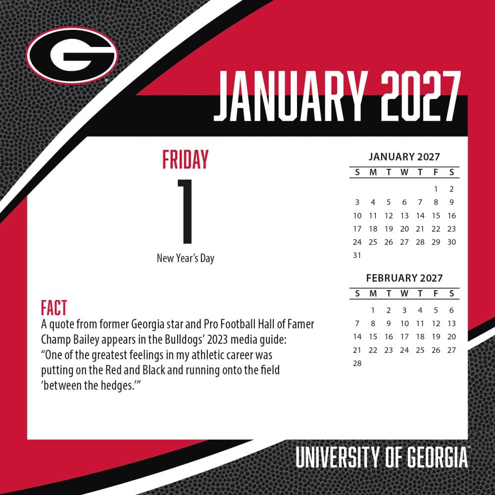 Georgia Bulldogs 2027 Desk Calendar Second Alternate Image