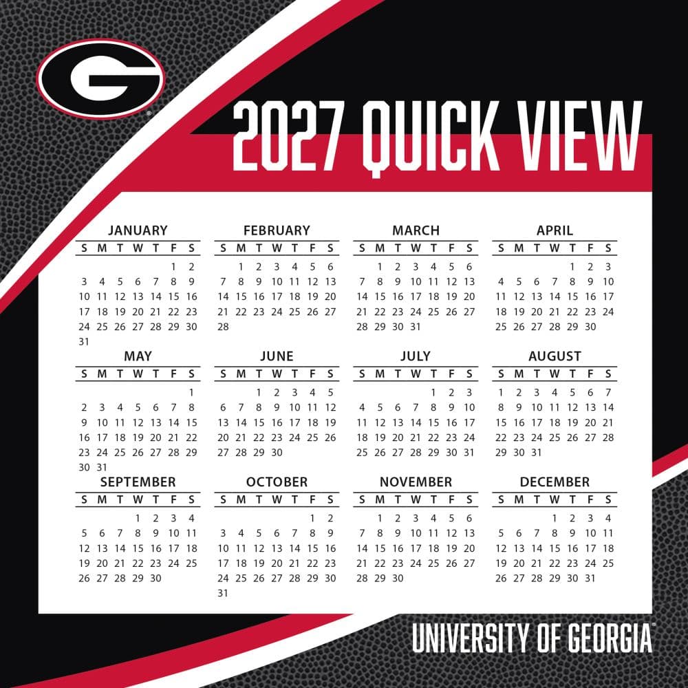 Georgia Bulldogs 2027 Desk Calendar Fourth Alternate Image