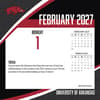 image Arkansas Razorbacks 2027 Desk Calendar Third Alternate Image