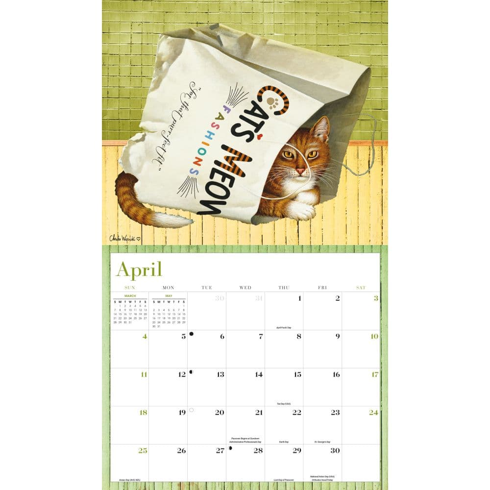 Charles Wysocki Cat Tales 2027 Wall Calendar Third Alternate Image