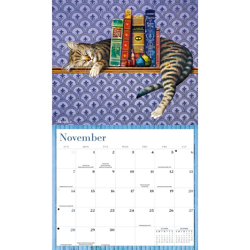 Charles Wysocki Cat Tales 2027 Wall Calendar Fourth Alternate Image