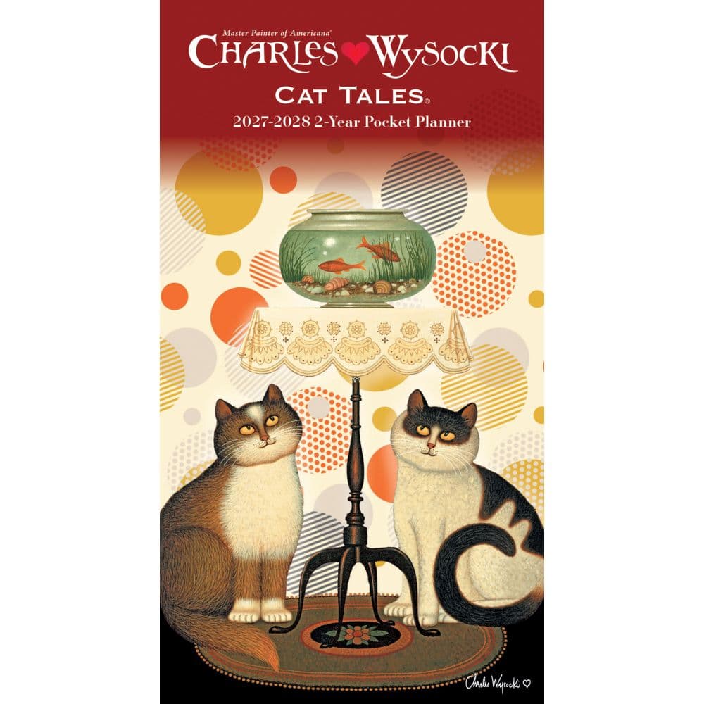 image Charles Wysocki Cat Tales 2027 2 Year Pocket Planner Main Product Image